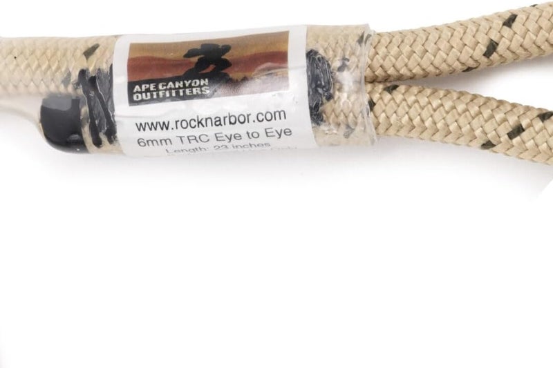 RNA Ape Canyon Outfitters 6mm Eye to Eye Hitch Cord – TRC 23″ Prusik Cord with Sewn Ends, Technora Sheath & Clear Protective Sleeves – 18.23 kN Rated Friction Hitch for Saddle Hunting - Image 2